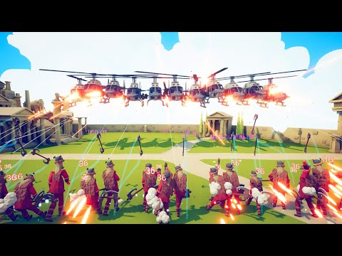 HELICOPTERS vs RANGED ARMIES - Totally Accurate Battle Simulator - TABS