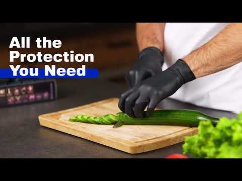 Raxwell Black Nitrile Gloves