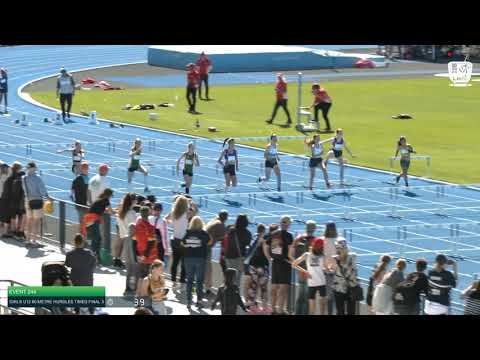 Girls U12 80m Hurdles TF 3: 2021 Commonwealth Bank State Track and Field Championships // LAVicTV