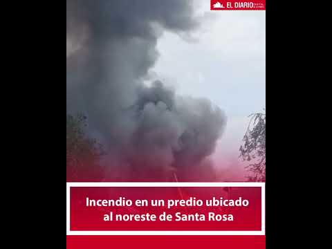 Incendio en un predio ubicado a noreste de Santa Rosa