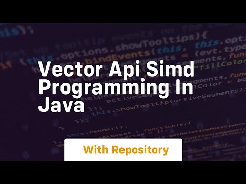 Vector api simd programming in java