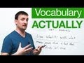 English Vocabulary - ACTUALLY