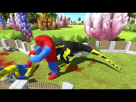 DEATH RUN OCEAN VS ICE T-REX VS DARK SPINOSAURUS - ARBS2