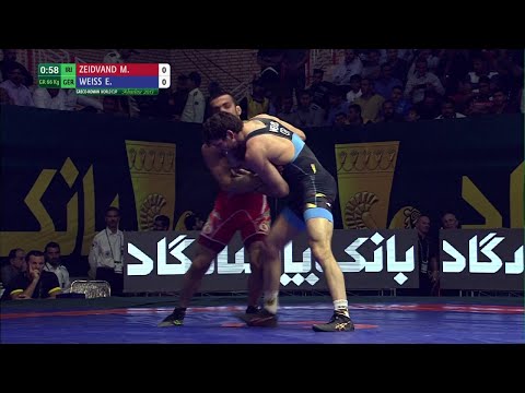 Round 1 GR - 66 kg: M. ZEIDVAND (IRI) df. E. WEISS (GER), 2-0