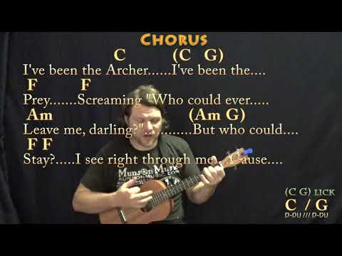 The Archer (Taylor Swift) Bariuke Cover Lesson in C with Chords/Lyrics