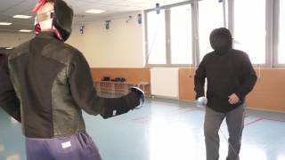 Coach Attack to head with lunge.