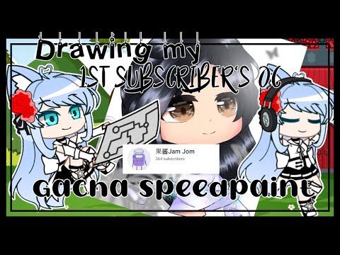 Drawing my 1st Subscriber's OC!!||Gacha speedpaint||Gift for @果酱Jam Jom||Lazy