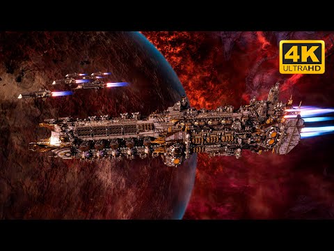 Imperial Navy vs Tau Merchant Fleet - Skalgrim Mod - 4K Quality - Battlefleet Gothic Armada 2