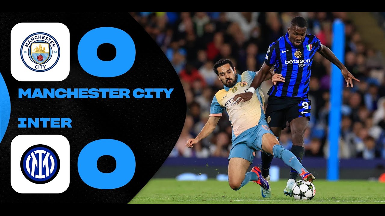 Manchester City-Inter 0-0 Gol & Highlights | Champions League | Migliori azioni