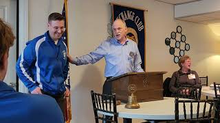 Salem High School AF JROTC receives a check from the Exchange Club of Salem NH