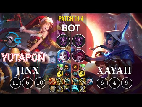 DFM Yutapon Jinx vs Xayah Bot - KR Patch 11.4