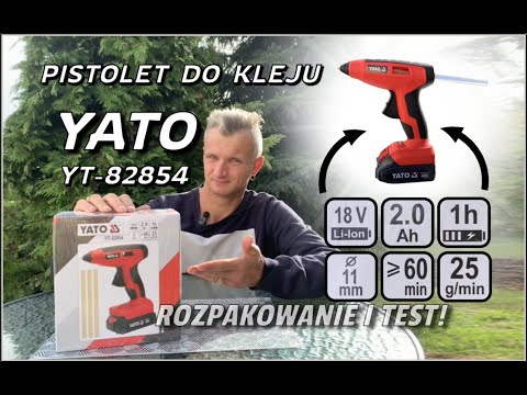 Пистолет клеевой аккумуляторный YATO 18 В, 2 Ач, 11 мм, 25 г/мин + 3 стержня Пистолет клеевой аккумуляторный YATO 18 В, 2 Ач, 11 мм, 25 г/мин + 3 стержня