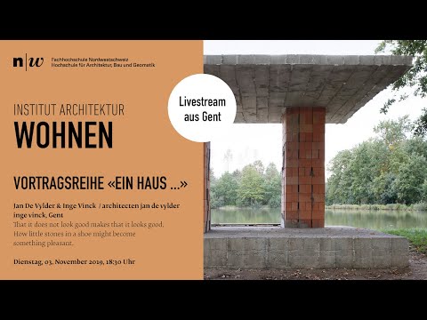 Architekturvortrag Jan De Vylder Inge Vinck