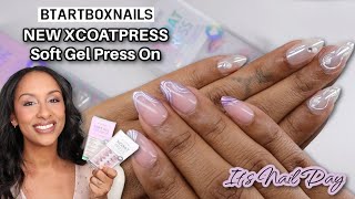 First Time Trying Press-On Nails! BTARTBOX XCOATPRESS & Soft Gel Review | Fast & Easy Mani! | Mo 💅🏽