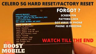 Celero 5G hard reset | Remove Pin, Password, FaceLock | Boost Mobile