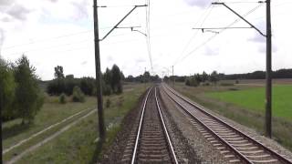 preview picture of video 'Odcinek Zduńska Wola Karsznice - Koło z tyłu pociągu TLK Sukiennice'