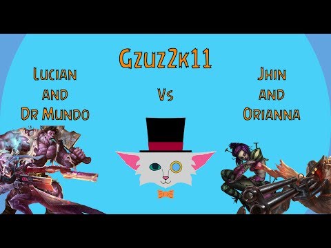 Lucian and Dr.Mundo Vs Jhin and Orianna Bot 5v5 Normal
