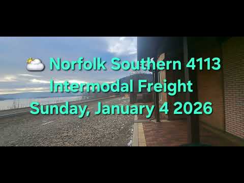 🌥 NS 4902 Mixed Freight (East) & NS 4113 Intermodal Freight (West) Sunday January 4 2026 