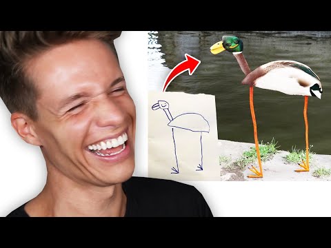 Kinderzeichnungen in REAL LIFE 😂