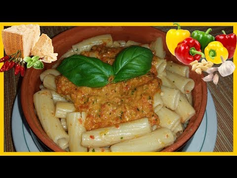Pasta al pesto di peperoni arrostiti - Le Ricette di Zio Roberto