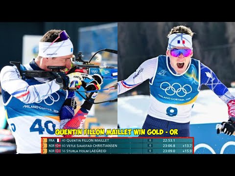 Quentin Fillon Maillet Win Gold Medel in Biathlon Men's 10km Sprint Winter Olympics 2026 | F Maillet