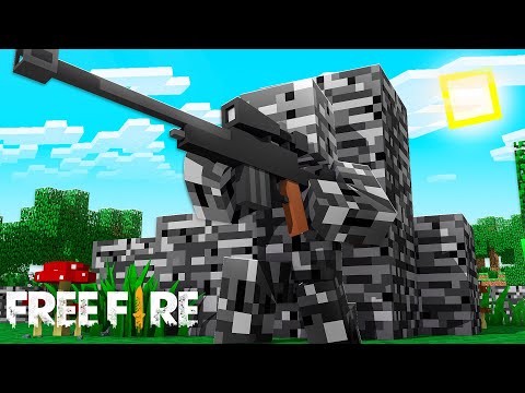 FREE FIRE NO MINECRAFT COM DISFARCE DE BEDROCK! ‹ PAULINHU ›