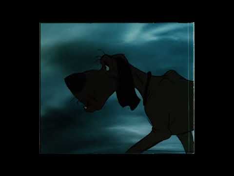 Restored theatrical trailer frame for Disney’s The Aristocats showing Duchess, O’Malley and the kittens in Paris