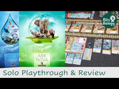Ark Nova Solo Playthrough and Review (with Marine Worlds expansion) | Bits & Biology