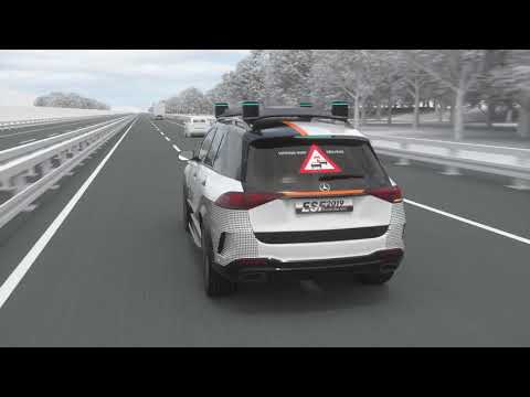 Mercedes-Benz ESF 2019 - Kooperative Fahrzeug-Umfeldkommunikation - Falschfahrwarnung