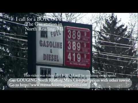 Gas GOUGING North Reading, MA  03-18-2013 BOYCOTT ALL GAS STATIONS IN NORTH READING, MA