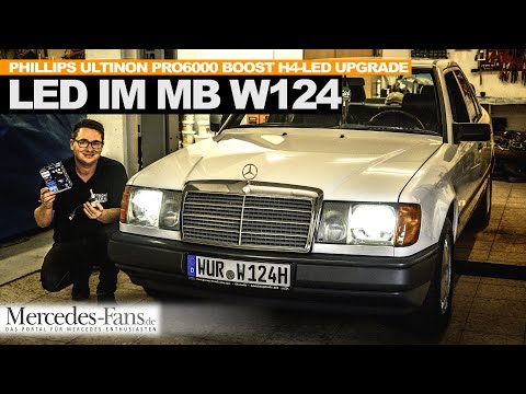 Lichtumbau: Was bringen die Philips Ultinon Pro6000 Boost H4-LED im Mercedes W124 // Halogen vs. LED