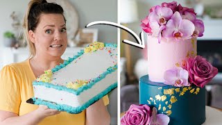 Turning a $20 Grocery Store Cake into a $500 Wedding Cake!