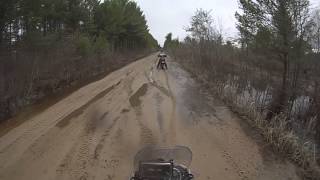 preview picture of video 'Triumph Tiger 800XC - Riding through washed out trail'