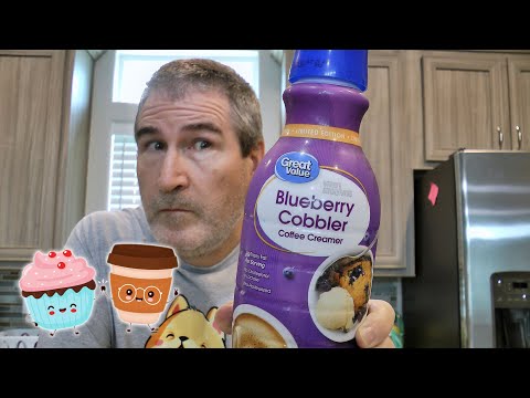 THIS IS A THING?? Great Value BLUEBERRY COBBLER COFFEE CREAMER Review ☕😮