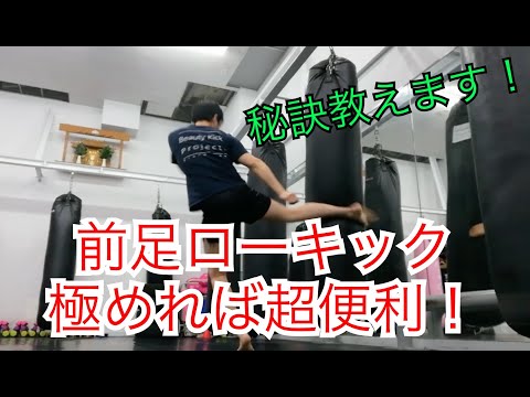 キックボクシング『前足ローの打ち方とバリエーション』解説したんぷ