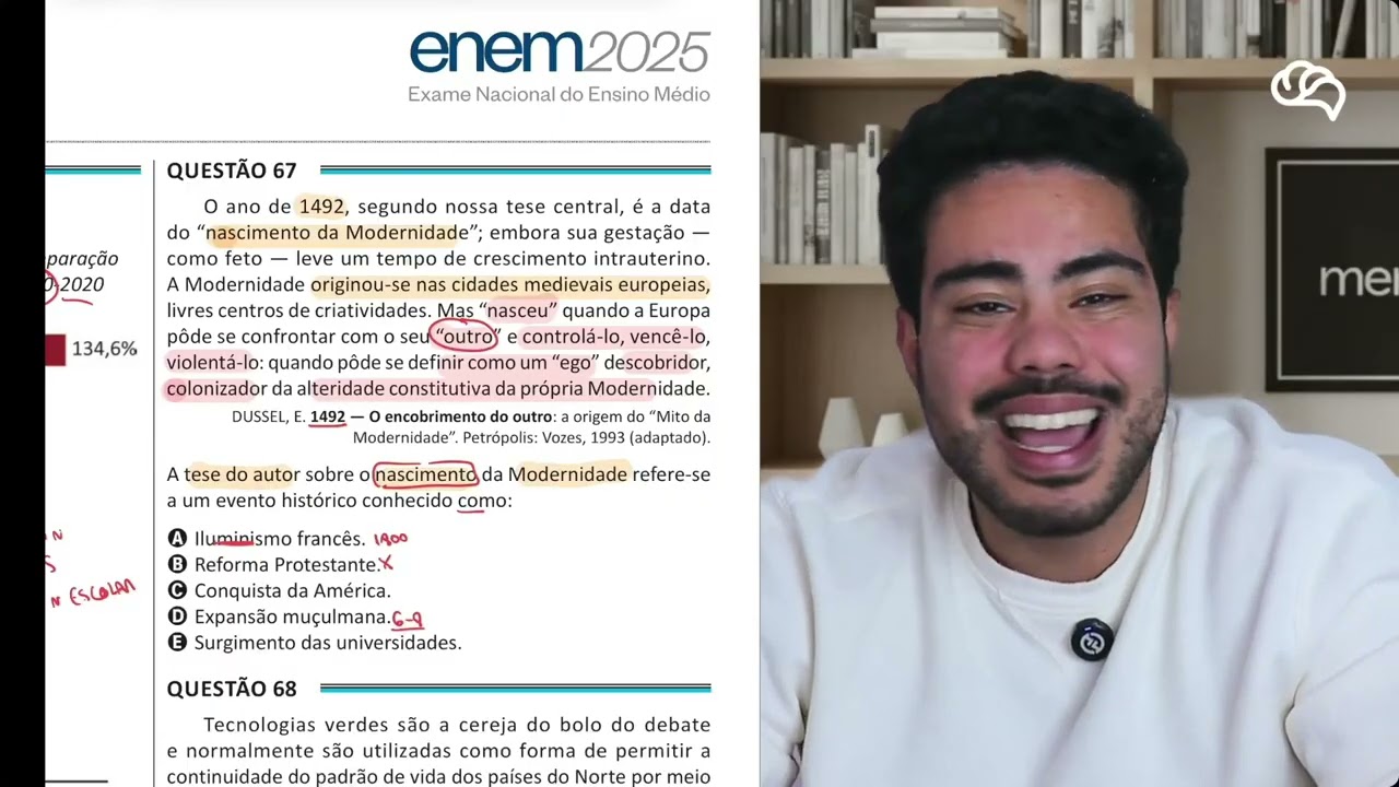 Resolução em Vídeo — Questão 67 ENEM 2025 Belém