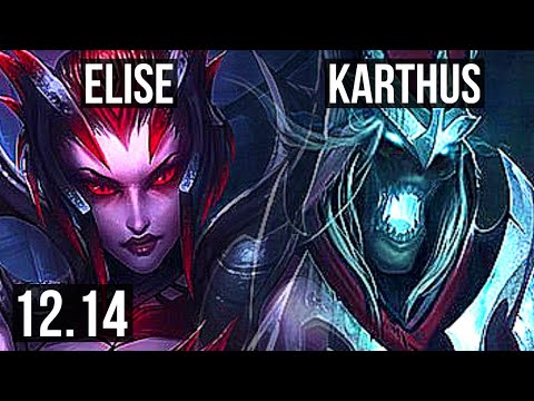 ELISE vs KARTHUS (JNG) | 13/0/3, Rank 2 Elise, Legendary | TR Master | 12.14