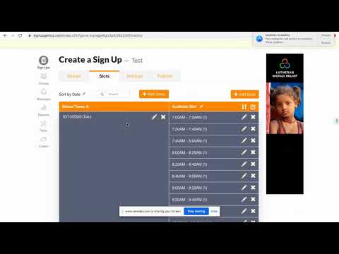 Creating Parent/Teacher Conference SignUpGenius