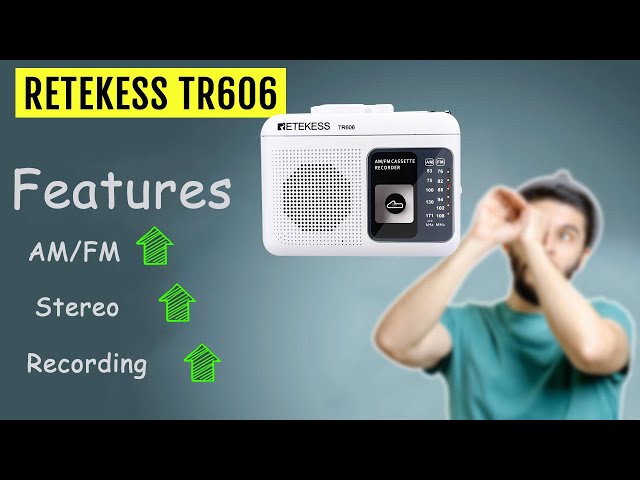 Vídeo relacionado con Retekess TR606 Reproductor de Cassette Portátil,FM Am Radio,Radio Cassette Portátil, Jack de Auriculares de 3,5 mm, 2 Métodos de Suministro de Energía,Regalos Entre Amigos (Negro)