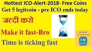 ICO-Alert:- Just register and get 5 LEGITCOINS worth $10 Dollars- In Hindi