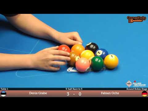 Denis Grabe v Fabian Ochs | Round Robin | TOR SERVICE 24 / BILLARD BECKMANN | Pinneberg Open 2017