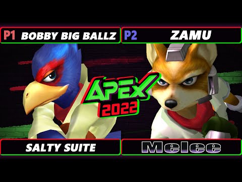 Apex 2022 SALTY SUITE - bobby big ballz (Falco) Vs. Zamu (Fox) - SSBM Melee Tournament