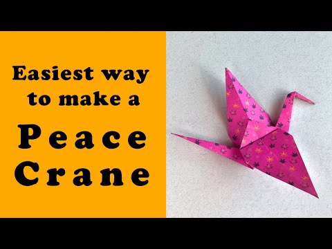 How to Fold an Origami Peace Crane - EASIEST Step-by-step tutorial