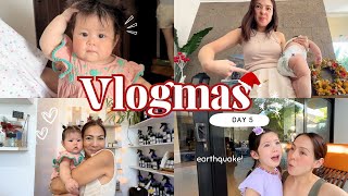 Nana's Visit, Earthquake Shock, Grocery Shopping + Getting Pooped On! | VLOGMAS