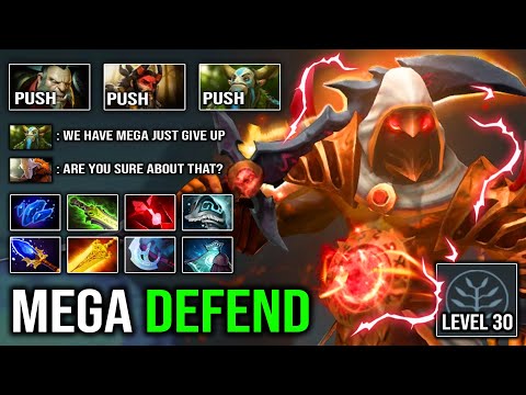 EPIC MEGA DEFEND IN 7.28 Full Magic Juggernaut vs Crazy Push Enemy with Max 9 Slotted Imba Level 30
