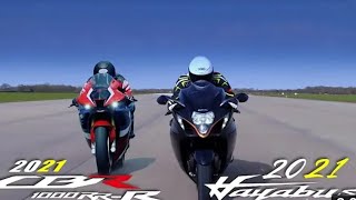 Download lagu Hayabusa 2021 vs CBR 1000RR-R 2021 0-100 ,0-300 Top speed test #Race #Top speed mp3