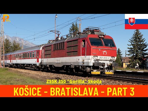 Cab Ride Žilina - Bratislava (Košice - Bratislava 3/3, Slovakia) train driver's view 4K