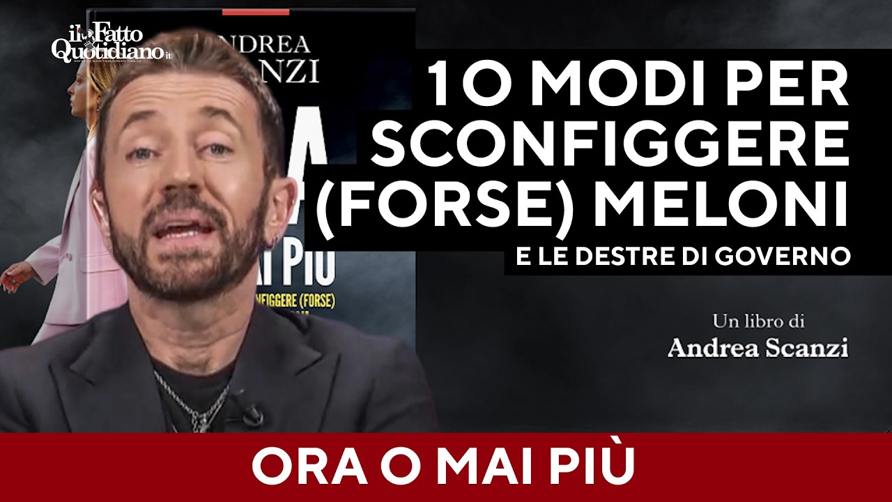 "Ora o mai più". 10 modi per sconfiggere (forse) Meloni e le destre. Il nuovo libro di Scanzi