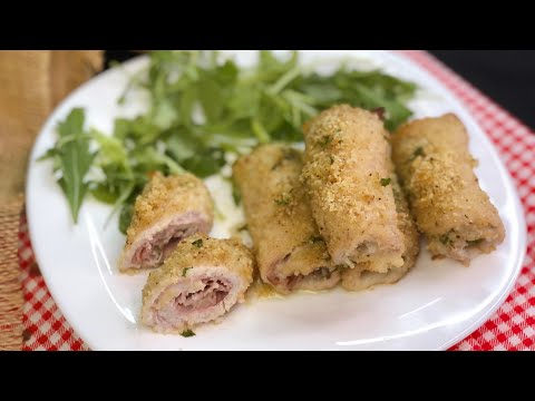 PRONTI IN 5 MINUTI - INVOLTINI DI LONZA IMPANATI AL FORNO 🤩 Ricetta FACILISSIMA!