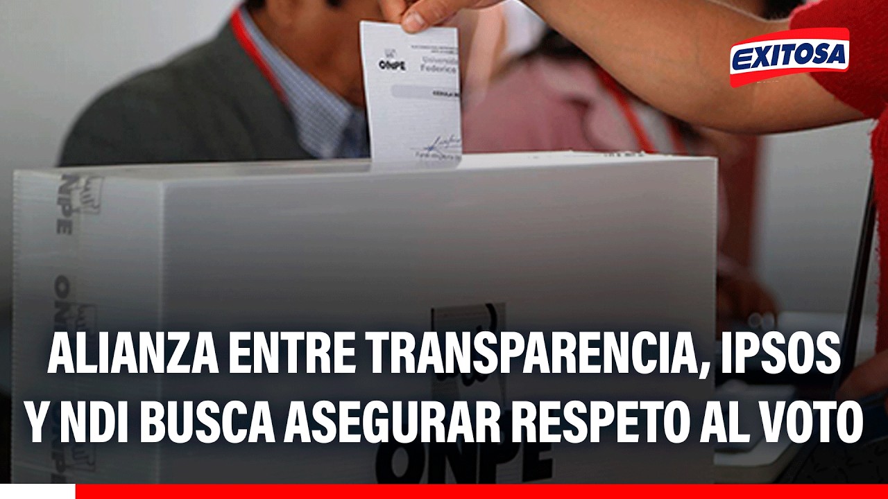 🔴🔵 Segunda vuelta: Alianza entre Transparencia, Ipsos y NDI busca asegurar respeto al voto ciudadano